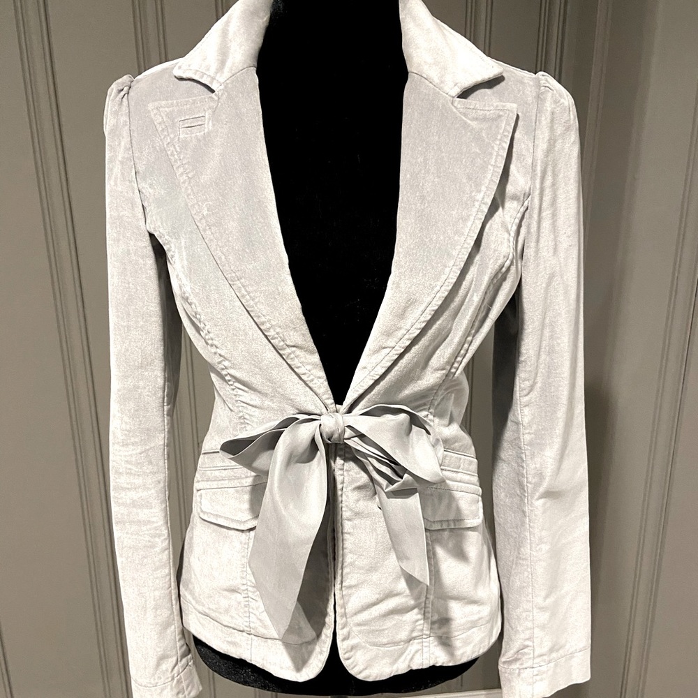 White House Black Market Velvet Blazer Size 0